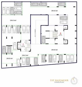 Shivansh Signature A, B 1st Basement Cluster Plan 1