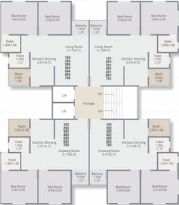 Project Image of 577.0 - 636.0 Sq.ft 2 BHK Apartment for buy in Zillion Sparsh