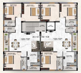 Project Image of 1116.0 - 1728.0 Sq.ft 2 BHK Apartment for buy in Traventure FourSquare
