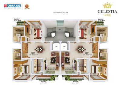 Project Image of 801.0 - 2214.0 Sq.ft 2 BHK Independent Floor for buy in Omaxe Metro City Phase 4