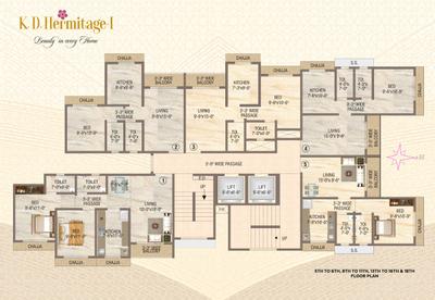Project Image of 301.17 - 889.53 Sq.ft 1 RK Apartment for buy in Kothari K D Hermitage Building No 1