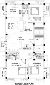 Project Image of 1695.0 - 1730.0 Sq.ft 3 BHK Apartment for buy in India Builders The Gabbro Garden