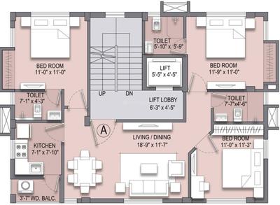 Project Image of 0.0 - 1404.0 Sq.ft 3 BHK Apartment for buy in Verdant Serene