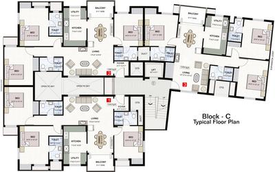 Project Image of 1070.0 - 1417.0 Sq.ft 2 BHK Apartment for buy in Navins Srishti