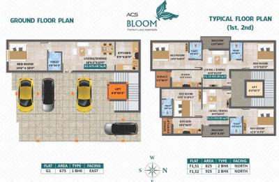 Project Image of 650.0 - 925.0 Sq.ft 1 BHK Apartment for buy in ACS Bloom And Blossom