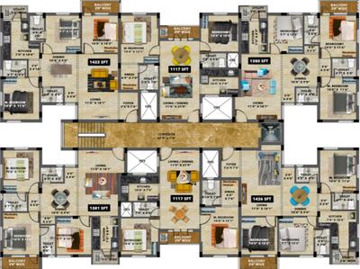 Project Image of 1117.0 - 1426.0 Sq.ft 2 BHK Apartment for buy in Hansa Jade