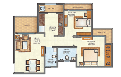 Project Image of 0.0 - 370.0 Sq.ft 1 BHK Apartment for buy in Raunak City Sector IV D4