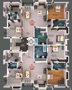 Project Image of 1062.58 - 2226.0 Sq.ft 2 BHK Apartment for buy in Abhimanyu Garden Chellappas Plot 29