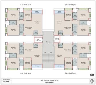 Project Image of 1163.36 - 1286.83 Sq.ft 2 BHK Apartment for buy in Raj Laxmi Vivaan Residency