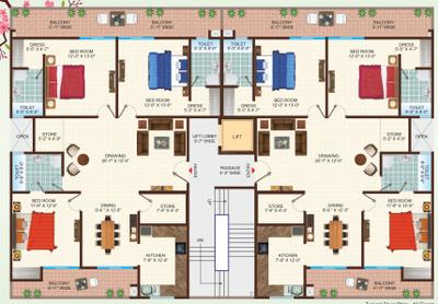 Project Image of 0.0 - 1238.82 Sq.ft 3 BHK Apartment for buy in Uninav Eden