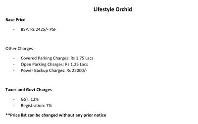Project Image of 1119.0 - 1476.0 Sq.ft 2 BHK Apartment for buy in Lifestyle Orchid