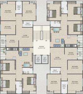 Project Image of 708.0 - 1476.0 Sq.ft 3 BHK Apartment for buy in Miracle Seven Sky