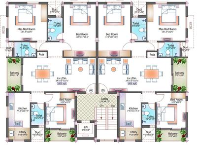Project Image of 1600 Sq.ft 3 BHK Apartment / Flat for sale in Arumbakkam for Rs. 28200000