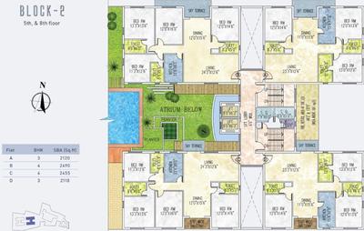 Project Image of 2045.0 - 3130.0 Sq.ft 3 BHK Apartment for buy in Jain Dream One Block 1 & 2