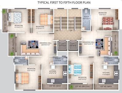 Project Image of 1150.0 - 1380.0 Sq.ft 2 BHK Apartment for buy in Mahalaxmi Balaji Mauli