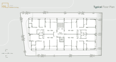 Project Image of 829.79 - 948.73 Sq.ft 3 BHK Apartment for buy in H4