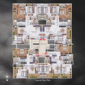 Project Image of 0.0 - 2500.0 Sq.ft 4 BHK Apartment for buy in Orchid Gokul Residences