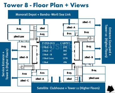 Project Image of 496.0 - 1278.0 Sq.ft 1 BHK Apartment for buy in Lodha Codename Mumbai City Centre