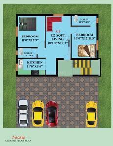 Project Image of 843.0 - 922.0 Sq.ft 2 BHK Apartment for buy in Grand Cascade