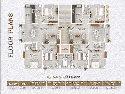 Project Image of 1140.0 - 1390.0 Sq.ft 3 BHK Apartment for buy in Ambition Elite