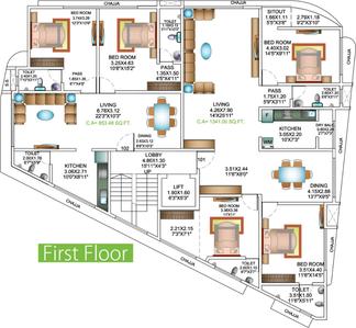 Project Image of 624.0 - 1339.0 Sq.ft 2 BHK Apartment for buy in Metro Sairah