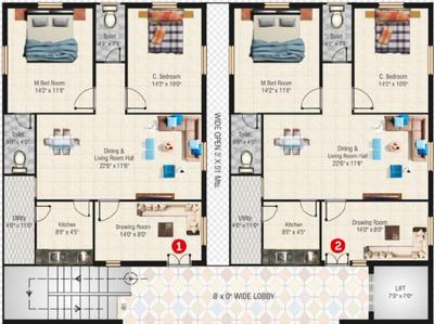 Project Image of 800.0 - 1725.0 Sq.ft 2 BHK Apartment for buy in AVM Red Clay II