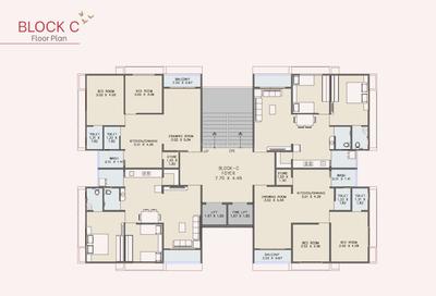 Project Image of 0.0 - 636.36 Sq.ft 2 BHK Apartment for buy in Shree Vallabh Malhar Residency
