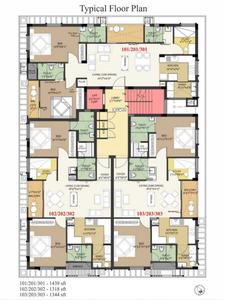 Project Image of 802.13 - 813.0 Sq.ft 3 BHK Apartment for buy in Aindro Maple