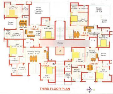 Project Image of 1049.0 - 1481.0 Sq.ft 2 BHK Apartment for buy in Rajparis Raj Castle