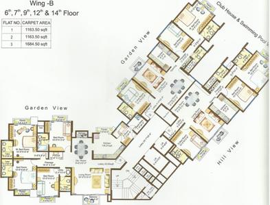 Project Image of 1158.0 - 1164.0 Sq.ft 3 BHK Apartment for buy in Ashar Monarch