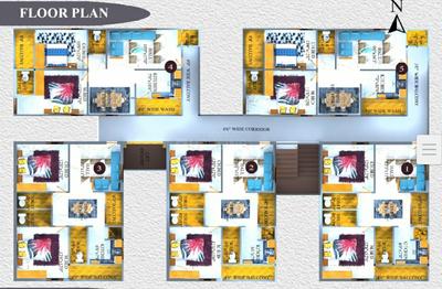 DNR Shilpa Residency Shilpa Residency Cluster Plan from 1st to 5th Floor 1