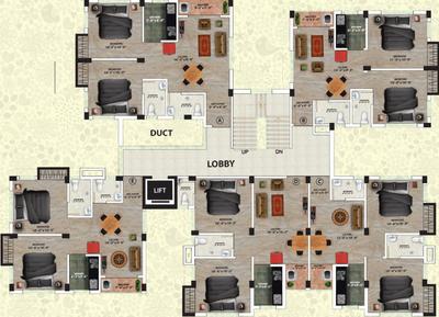 Project Image of 853.0 - 980.0 Sq.ft 2 BHK Apartment for buy in Essquare Parnashree