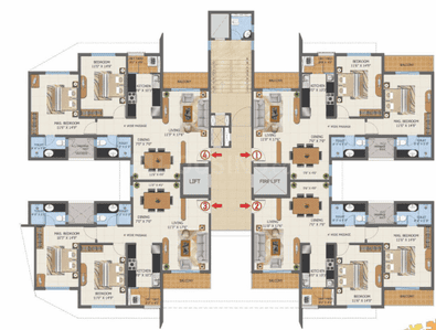 Project Image of 970.0 - 3524.0 Sq.ft 1 BHK Apartment for buy in Nagpur Integrated First City Project