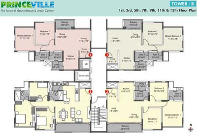 Project Image of 915.0 - 1160.0 Sq.ft 2 BHK Apartment for buy in Kumar Princeville