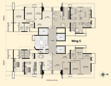 Project Image of 1235.0 - 1287.0 Sq.ft 2 BHK Apartment for buy in Kalpataru Gardens 