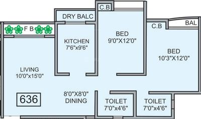 Project Image of 613.0 - 807.0 Sq.ft 2 BHK Apartment for buy in Bidker Pawan Paradise