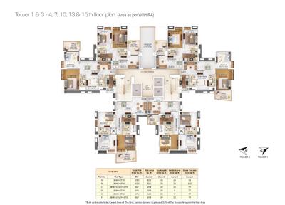Project Image of 680.0 - 2020.0 Sq.ft 2 BHK Apartment for buy in Merlin The One