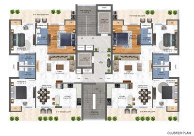 Project Image of 1900 Sq.ft 3 BHK Apartment / Flat for sale in Singhpura for Rs. 14000000