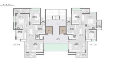 Project Image of 1160.0 - 1172.94 Sq.ft 3 BHK Apartment for buy in Saraswati Felicia