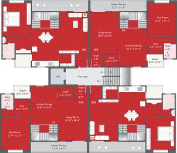 Project Image of 630 Sq.ft 1 BHK Apartment / Flat for sale in Waghodia Road for Rs. 1550000