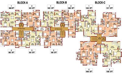 Project Image of 954.0 - 1646.0 Sq.ft 2 BHK Apartment for buy in DABC Gokulam Phase III