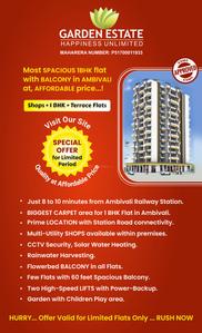 Project Image of 381.9 - 397.08 Sq.ft 1 BHK Apartment for buy in Shree Balaji Garden Estate