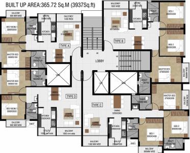 Project Image of 874.0 - 1293.0 Sq.ft 2 BHK Apartment for buy in Nucleus Heyday Apartments