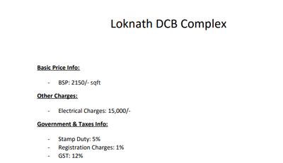 Project Image of 671.0 - 1218.0 Sq.ft 2 BHK Apartment for buy in Loknath DCB Complex