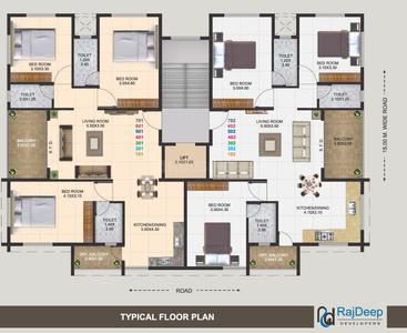 Project Image of 632.16 - 777.69 Sq.ft 3 BHK Apartment for buy in Rajdeep Heights