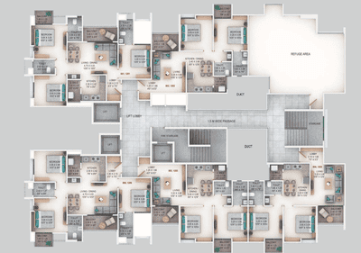 Project Image of 668.0 - 892.0 Sq.ft 2 BHK Apartment for buy in Majestique Rhythm County Phase II