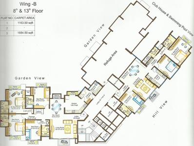 Project Image of 1158.0 - 1164.0 Sq.ft 3 BHK Apartment for buy in Ashar Monarch