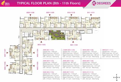 Project Image of 965.0 - 1506.0 Sq.ft 2 BHK Apartment for buy in DRA 90 Degrees