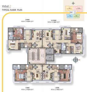 Project Image of 423.0 - 904.0 Sq.ft 1 BHK Apartment for buy in Prasham Vishal 2