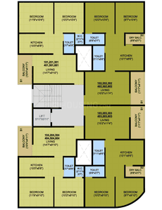 Project Image of 607.08 - 704.61 Sq.ft 2 BHK Apartment for buy in Bhupati Sai Nirmal